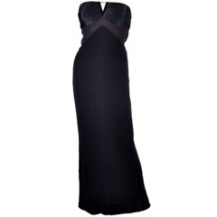 New VERSACE BLACK STRAPLESS DRESS GOWN