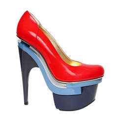 New VERSACE 160mm Patent Leather Pumps 2
