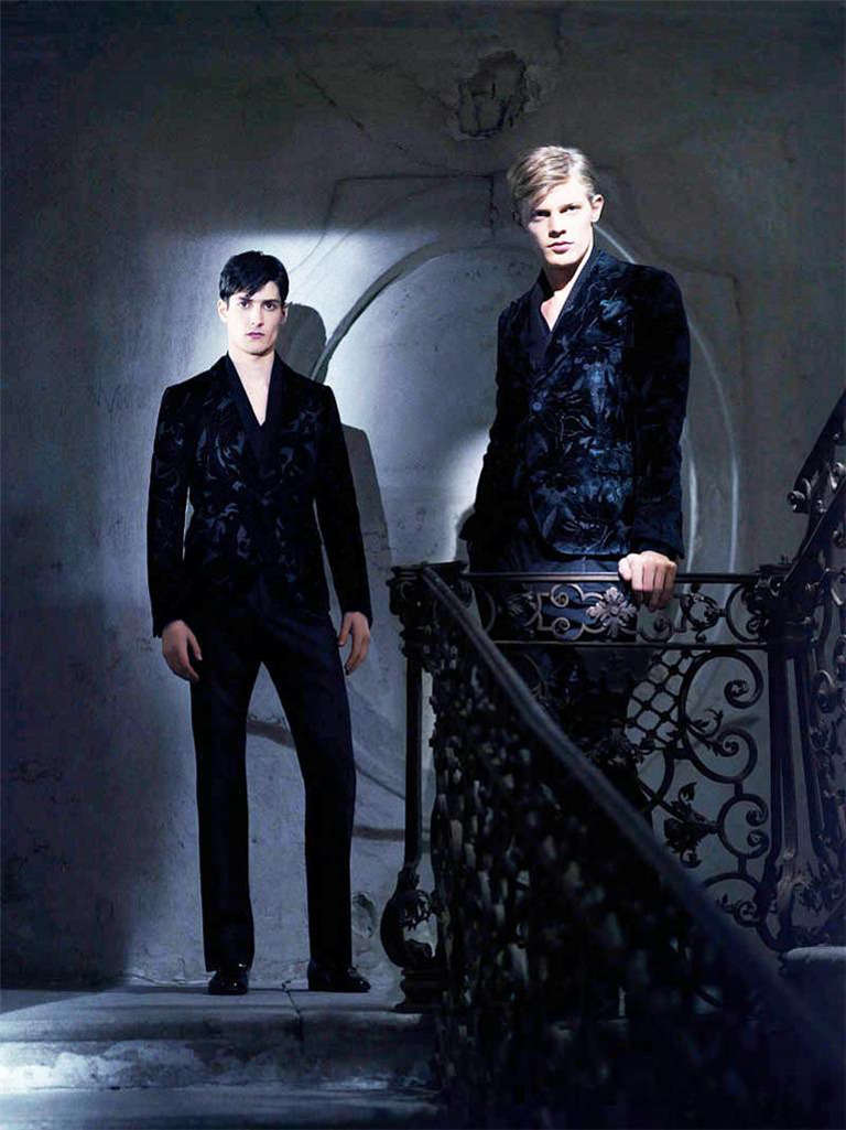 Noir Nouveau GUCCI RUNWAY SALON JACQUARD VELVET DANDY EVENING BLAZER