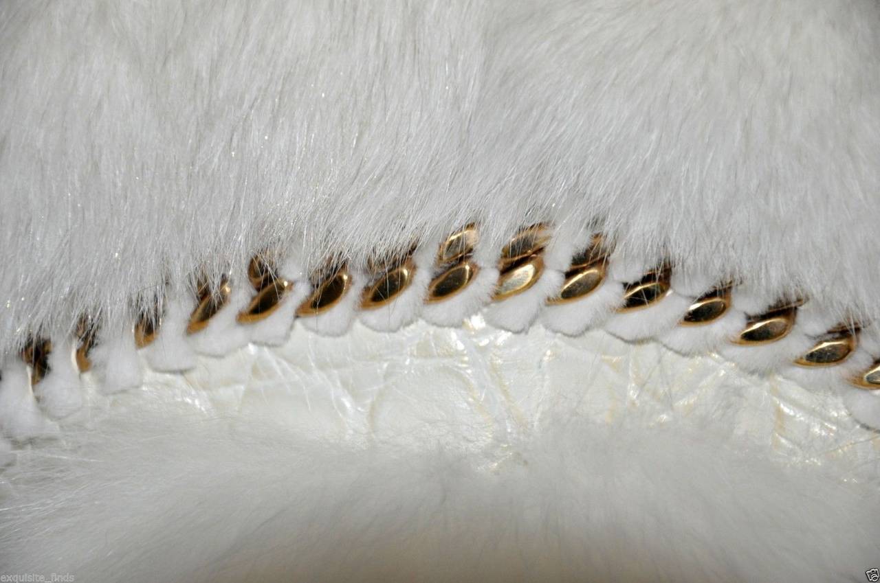 Gucci Veste en fourrure de renard et crocodile perlée 3