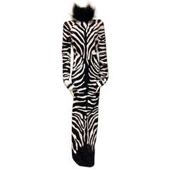 Tom Ford Embellished Zebra Gown