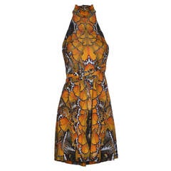 Iconic Alexander Mcqueen 2011 Butterfly Print Dress