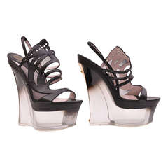 Versace plexiglass wedge 6