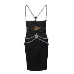 New Versace Medusa Black Dress 10