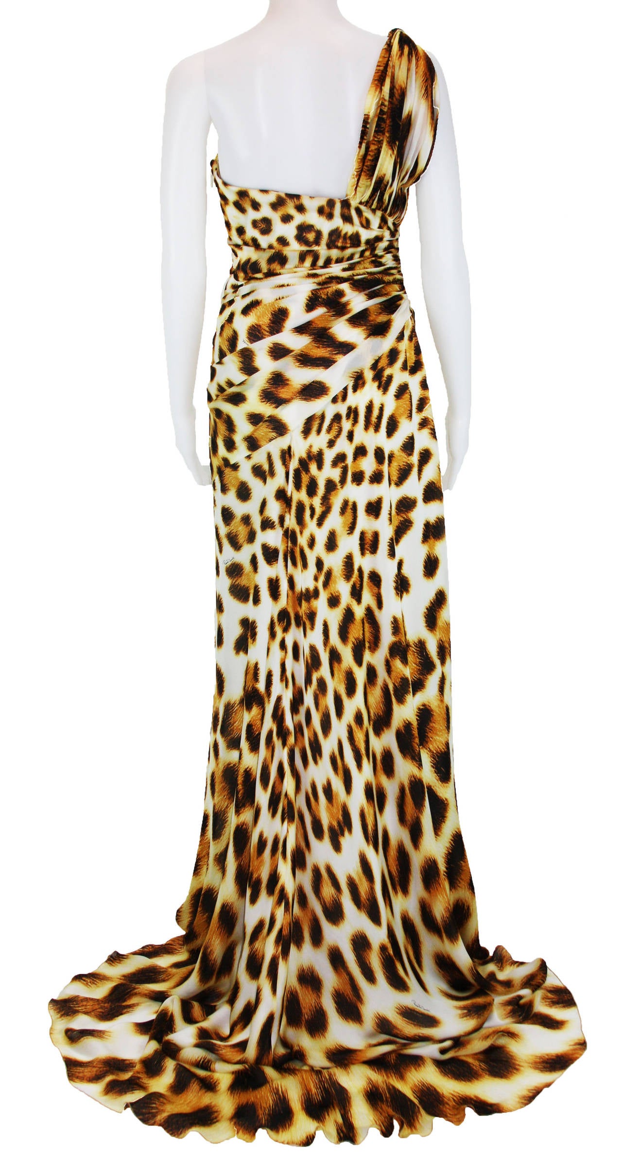 New Roberto Cavalli Silk Gown 42 In New Condition In Montgomery, TX