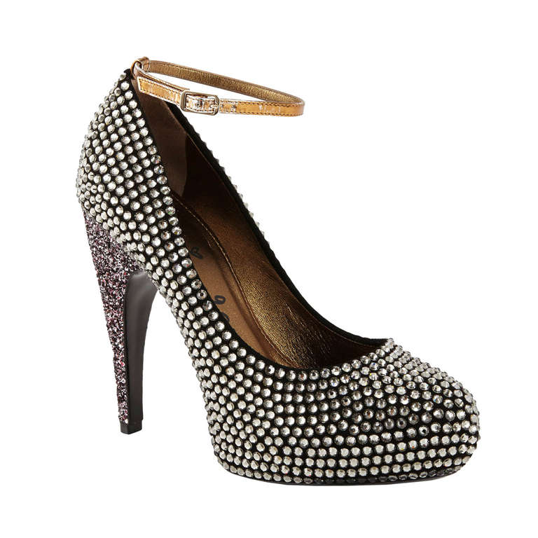 New LANVIN CRYSTAL EMBELLISHED PLATFORM PUMPS