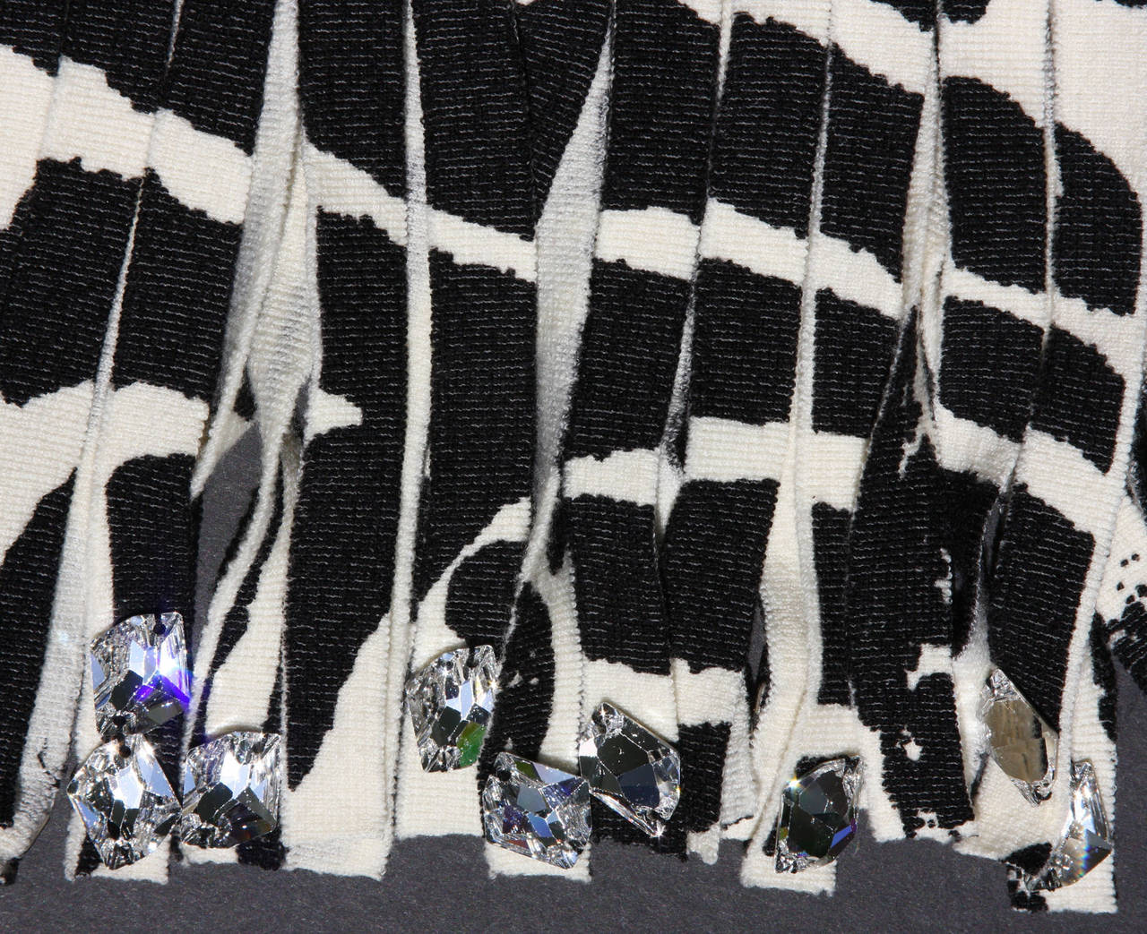 Blumarine Zebra Print Crystal Embellished Dress 3