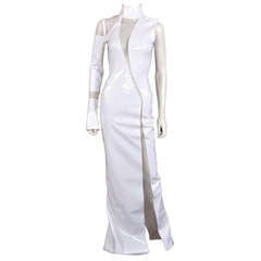 Versace white Japanese vinyl gown