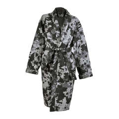 Used New VERSACE Belted Embroidered and Quilted Silk Robe