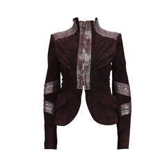 F/W 2004 TOM FORD for GUCCI PYTHON SUEDE LEATHER JACKET