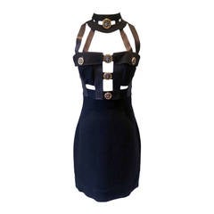 Iconic 1992 Gianni Versace Couture Bondage Dress