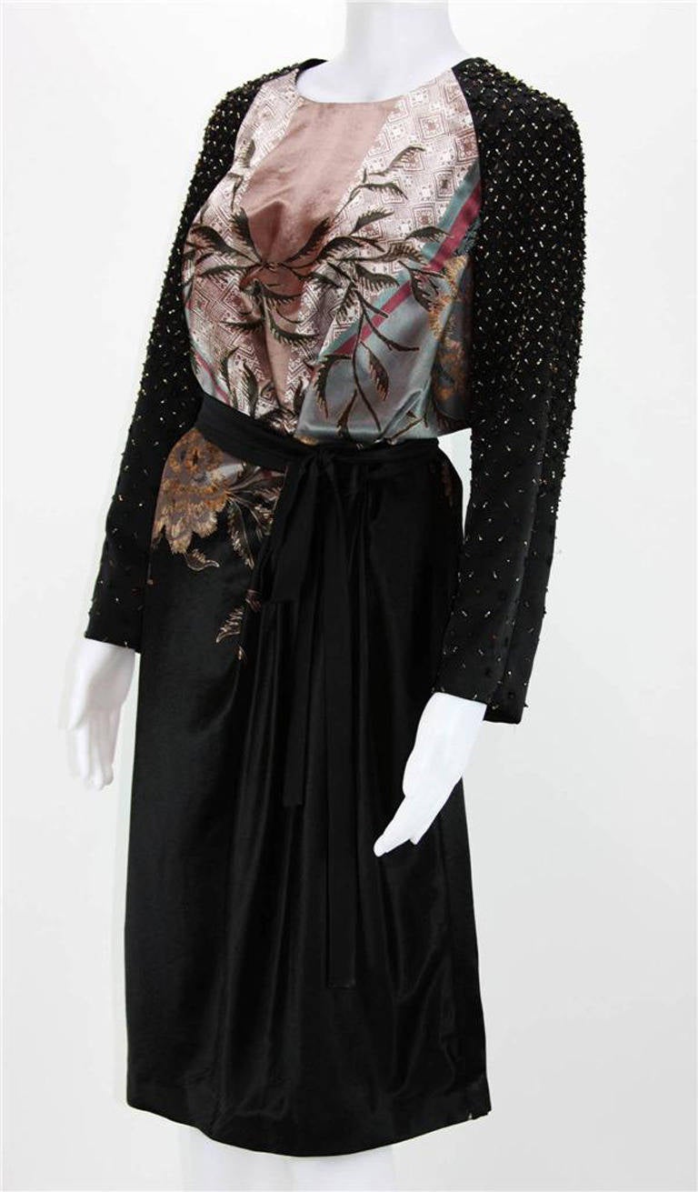 Black New ETRO BEADED and EMBROIDERED DRESS