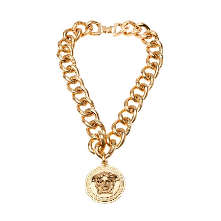 VERSACE 24K Gold plated chain necklace for men at 1stDibs | versace ...