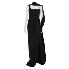 Rare L'WREN SCOTT *MADAME DU BARRY* ROBE NOIRE