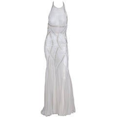 New VERSACE EMBELLISHED MERMAID CHIFFON GOWN