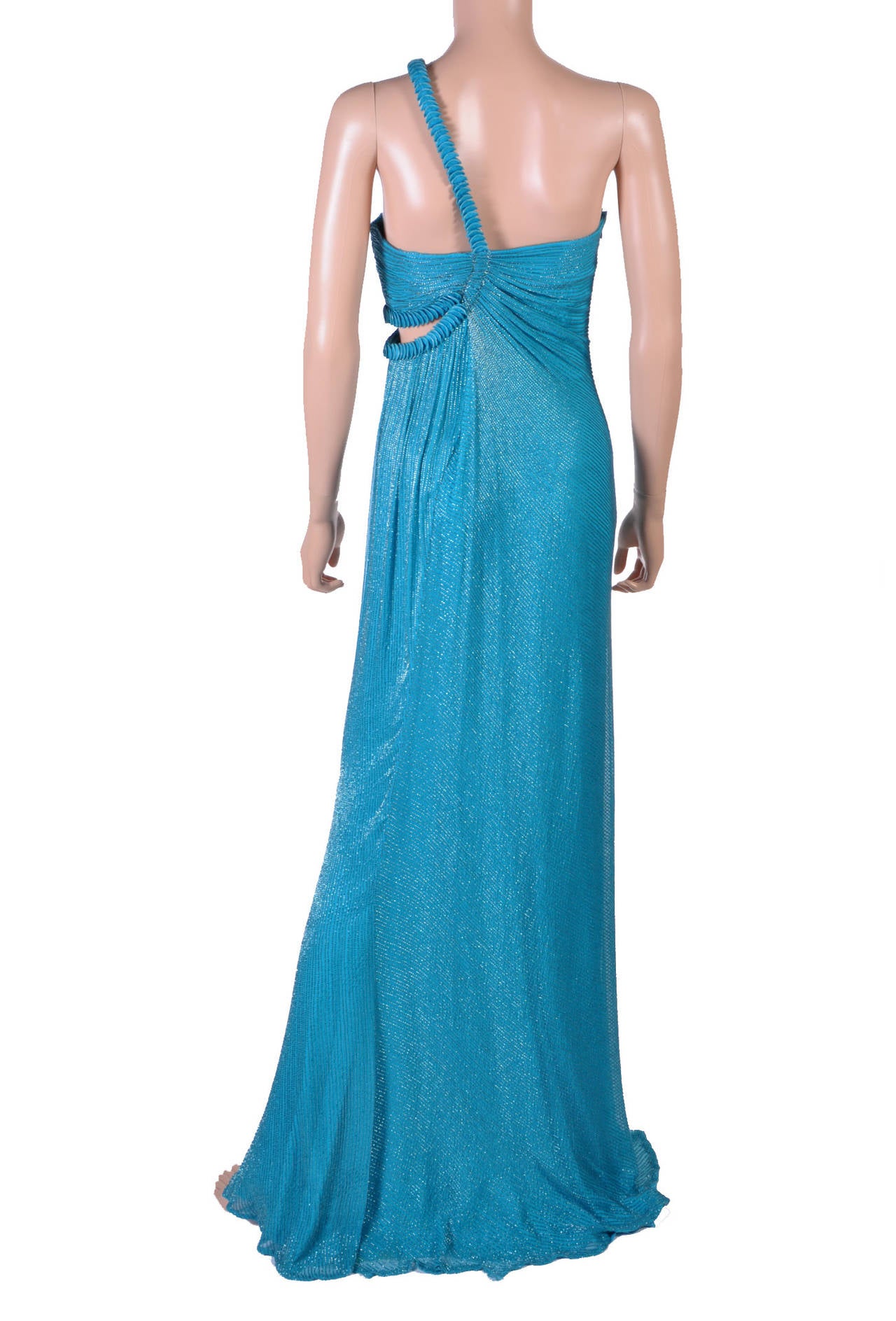New VERSACE FULLY EMBROIDERED LONG DRESS at 1stDibs