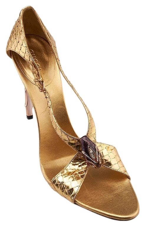 Tom Ford for Gucci Gold Python Jeweled Bamboo Heel Shoes at 1stDibs | tom  ford python boots, tom ford shoes