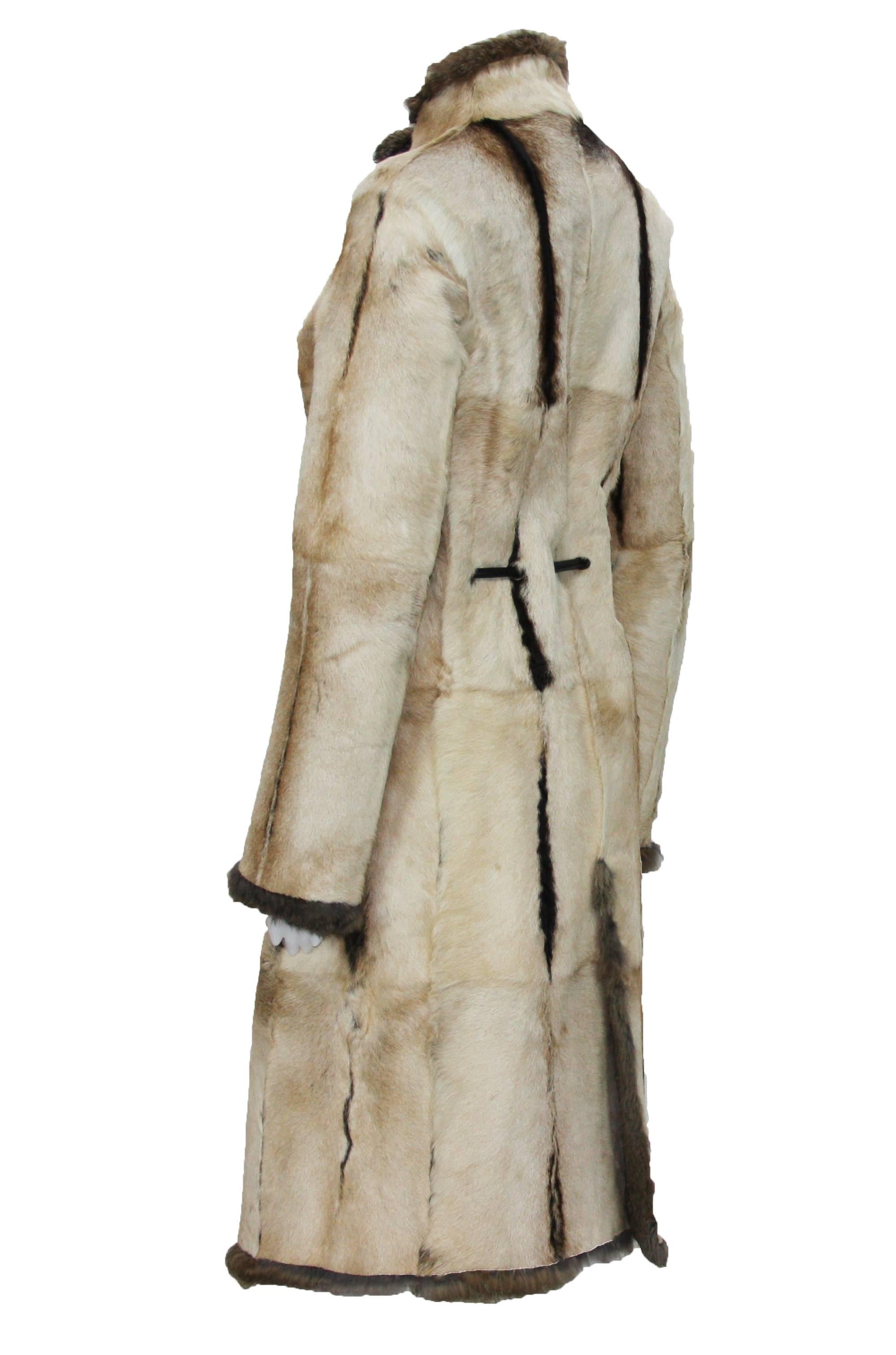 Tom Ford for Gucci Reversible Fur Beige Coat In Excellent Condition In Montgomery, TX