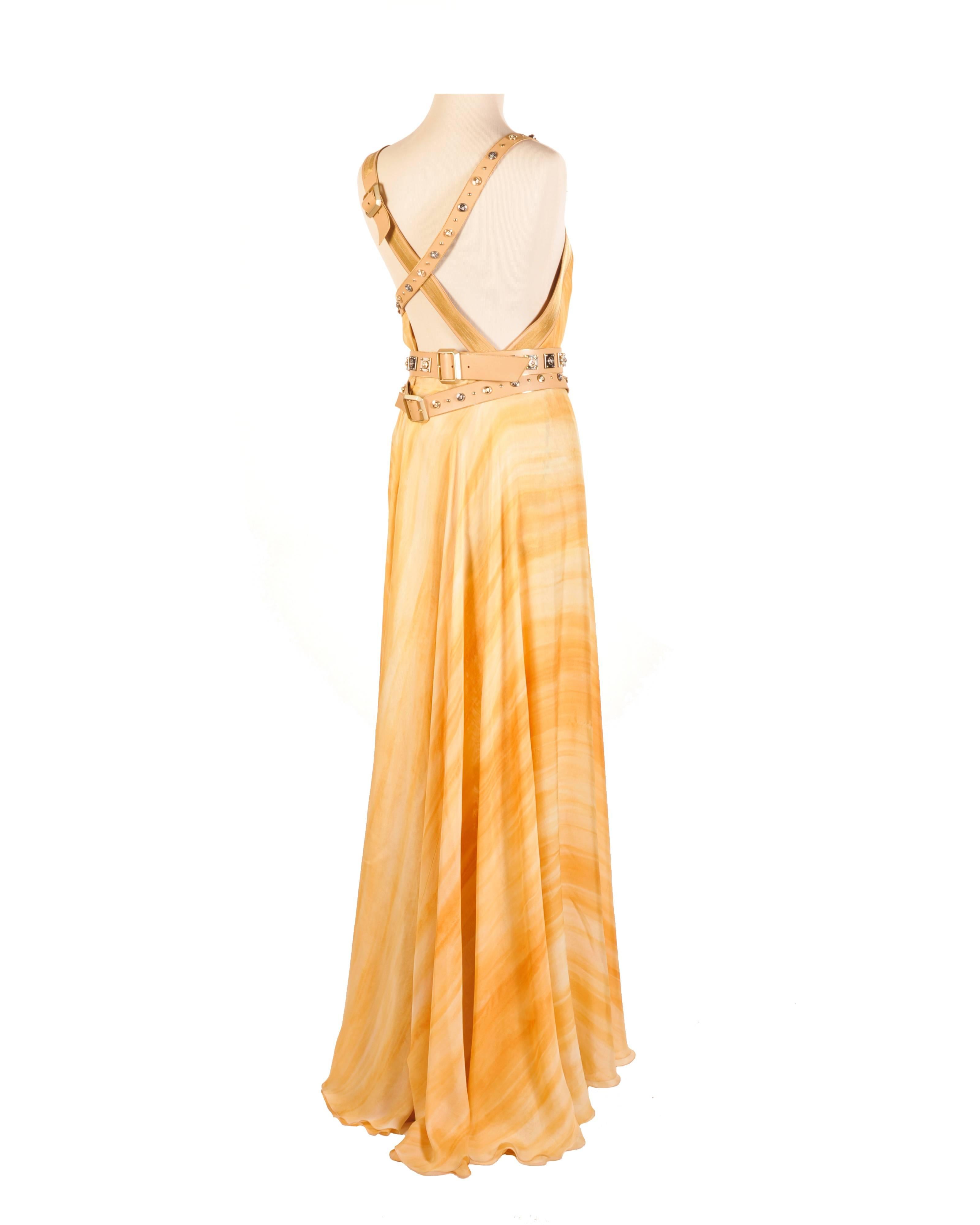 Versace embellished silk gown In New Condition In Montgomery, TX