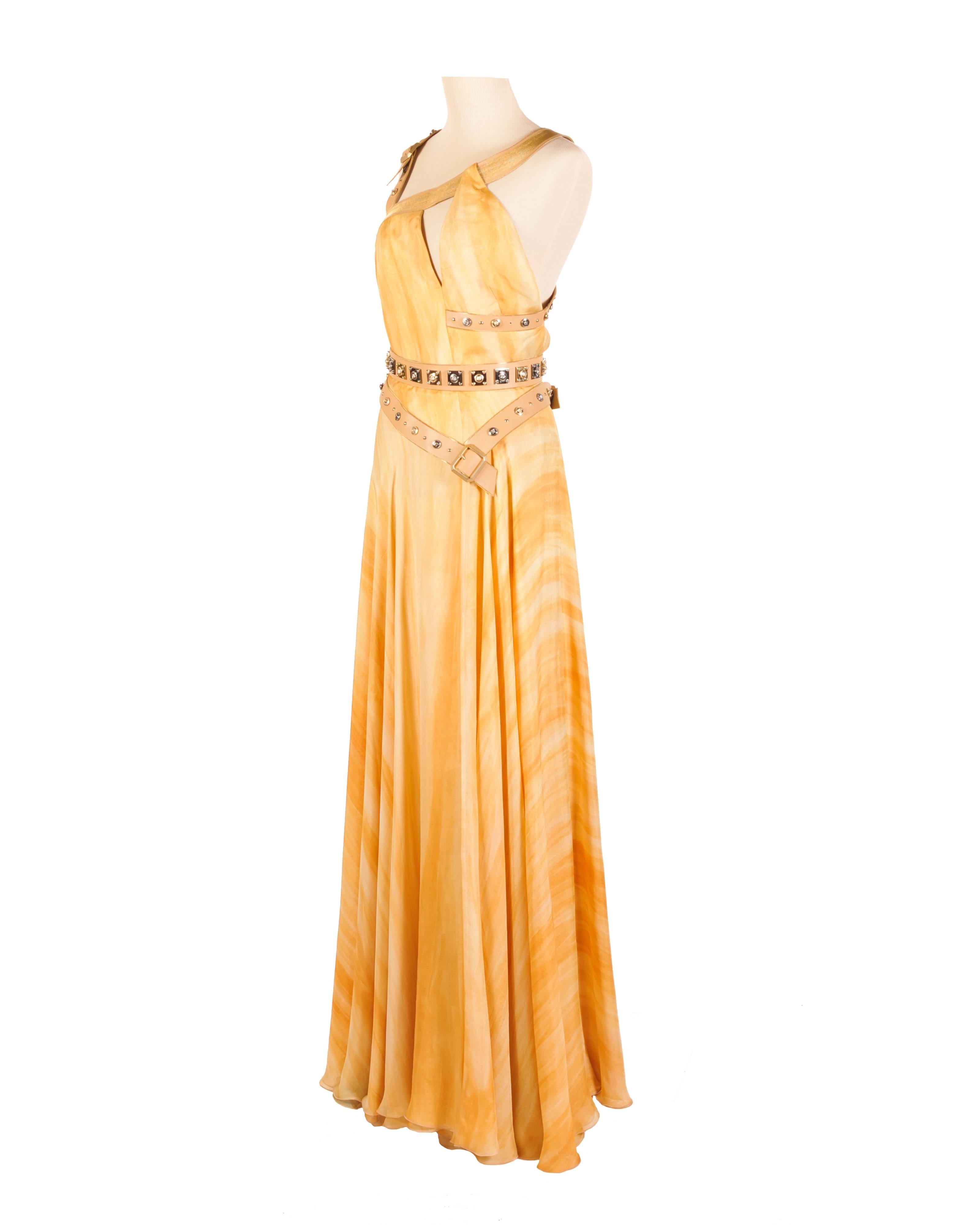Versace embellished silk gown 1