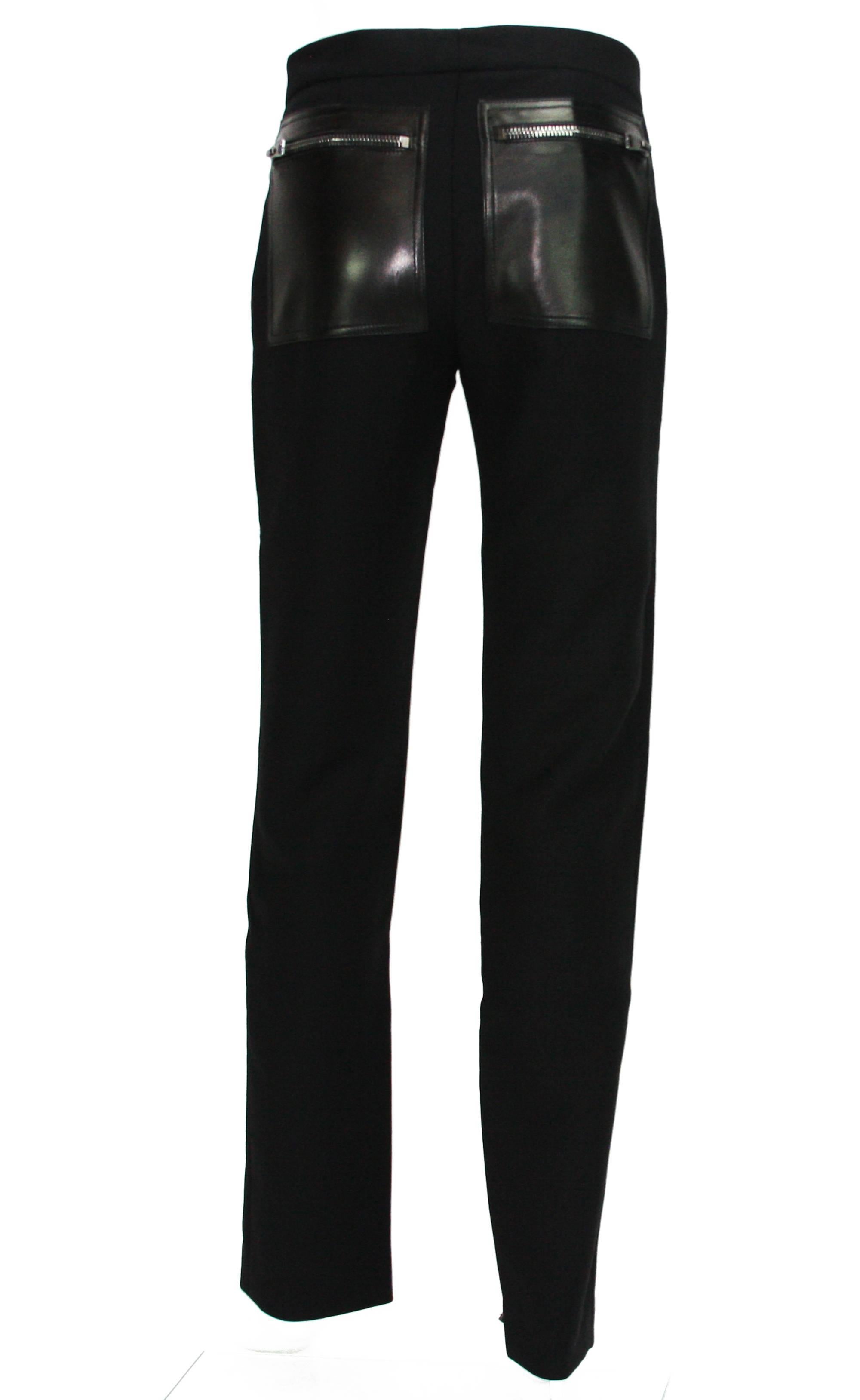 Black Tom Ford for Gucci F/W 2001 Zipper Leather Pants