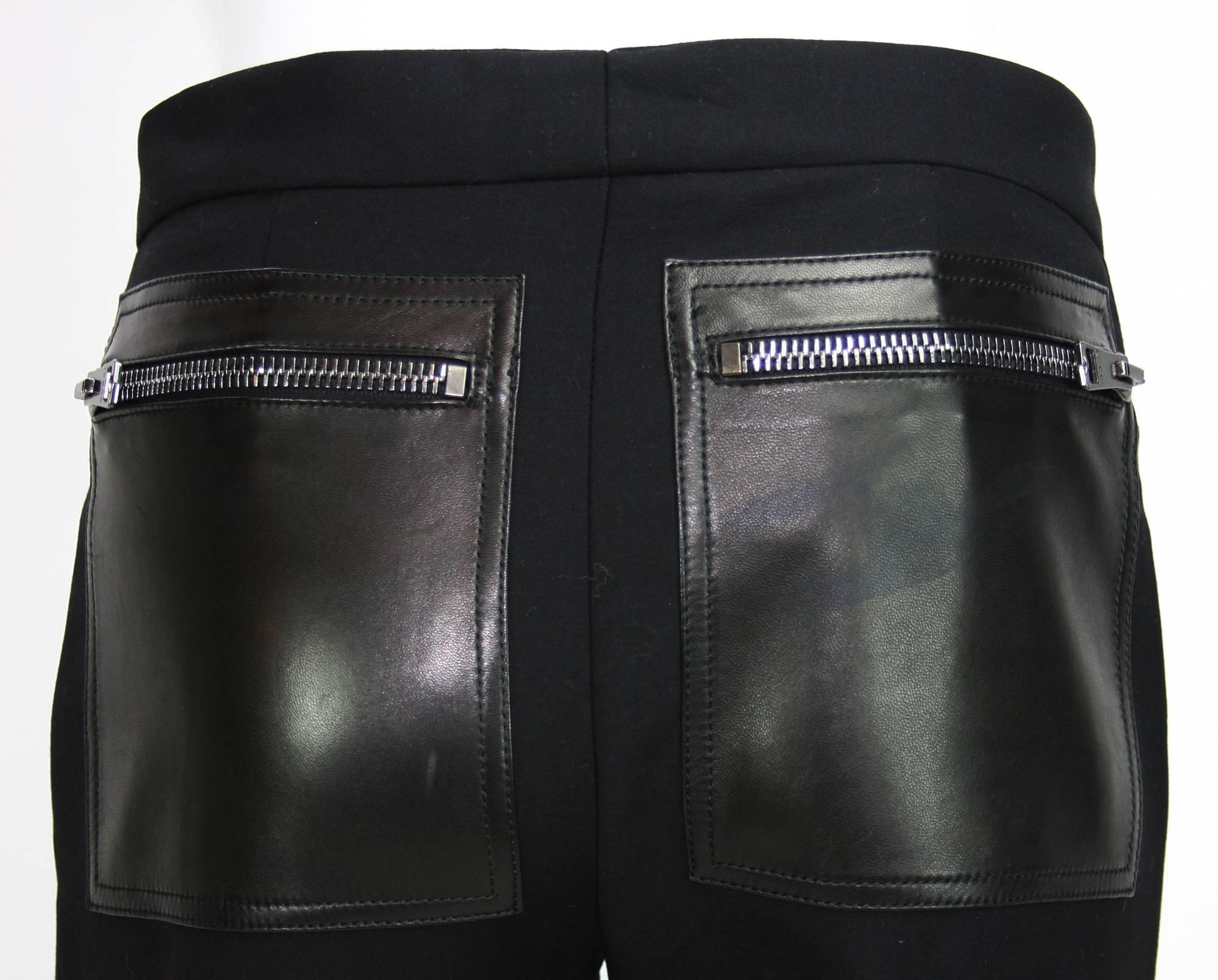 Tom Ford for Gucci F/W 2001 Zipper Leather Pants In Excellent Condition In Montgomery, TX
