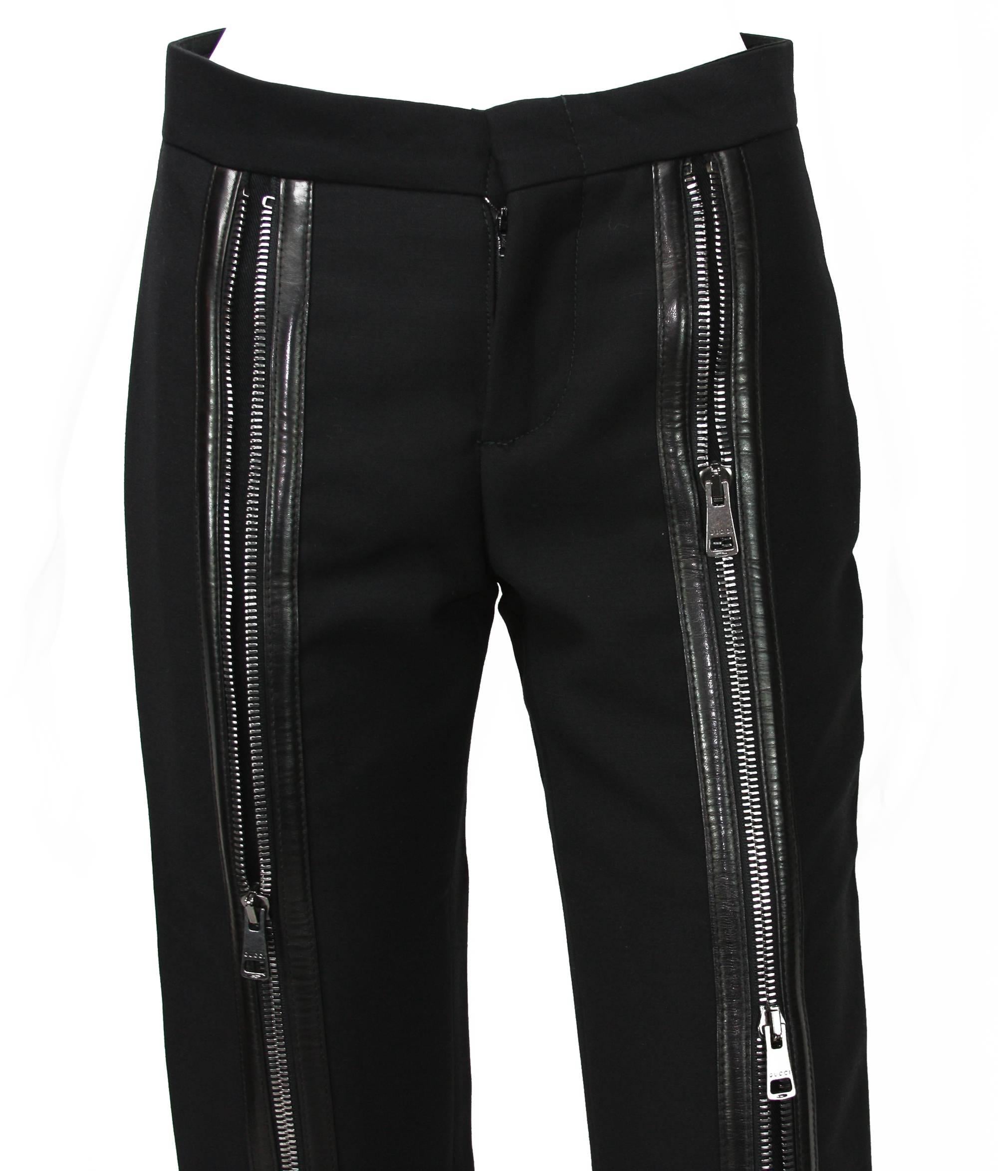 Women's Tom Ford for Gucci F/W 2001 Zipper Leather Pants