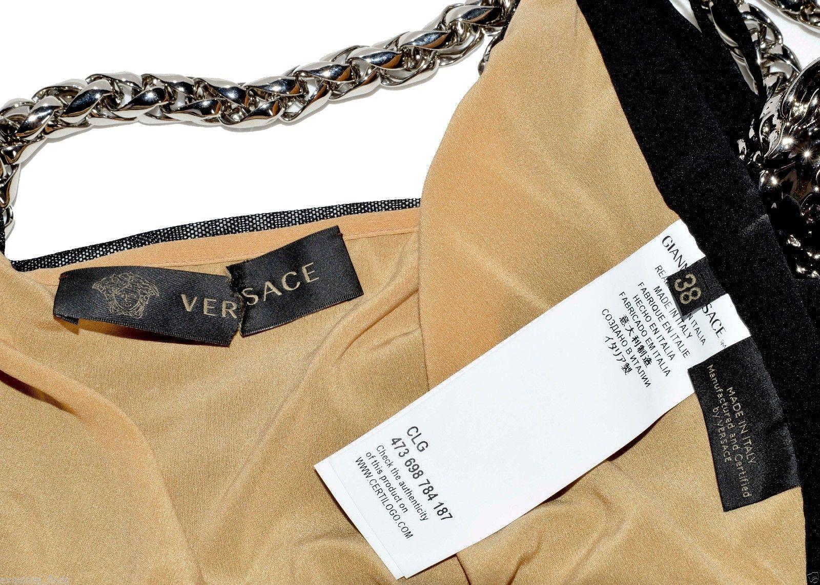 Versace Black Medusa Chain Finale Gown 1