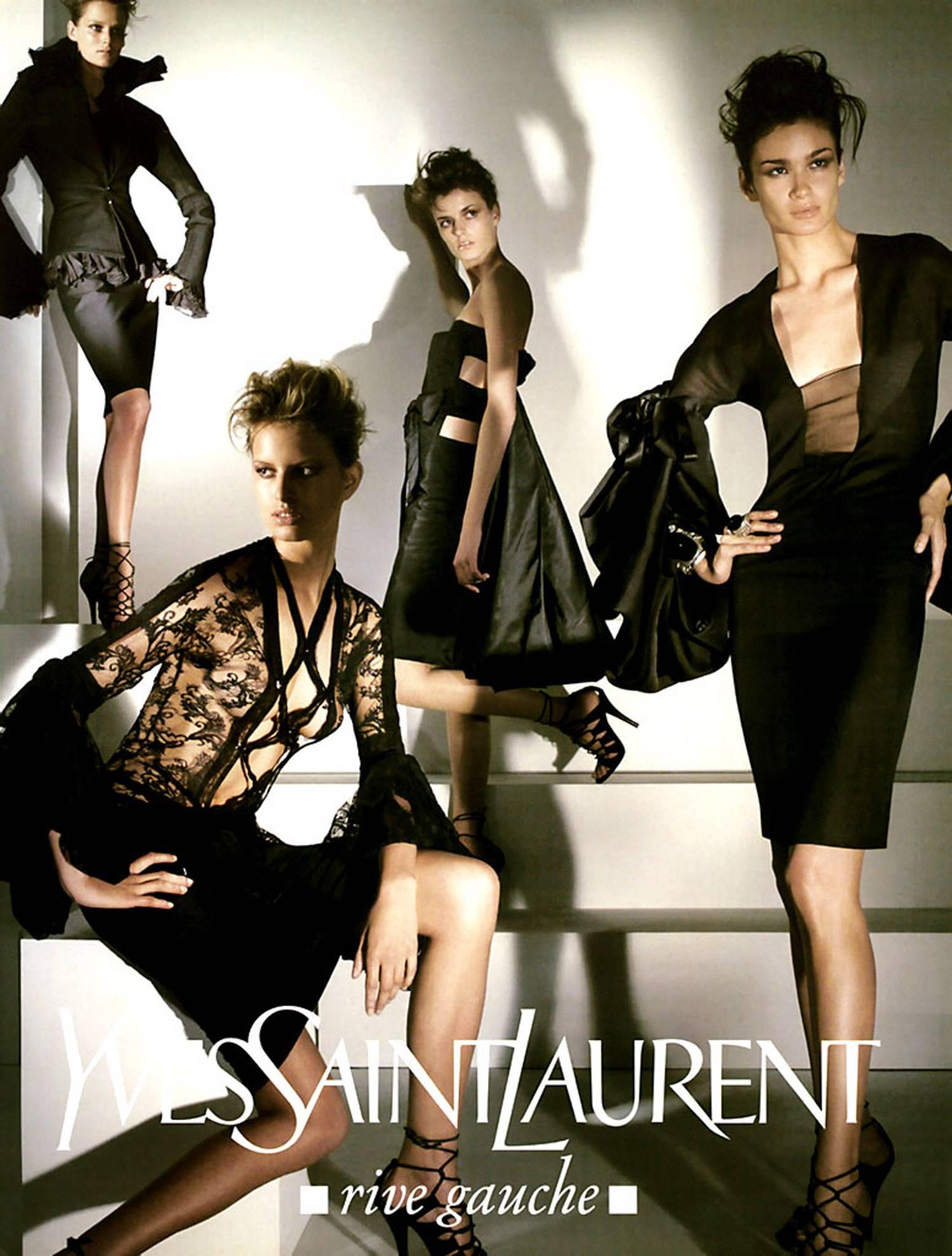 Women's Tom Ford for Yves Saint Laurent Fall 2002 Lace Blouse + Skirt 