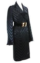 Tom Ford for Gucci F/W 2002 Black Silk Kimono Coat with Belt