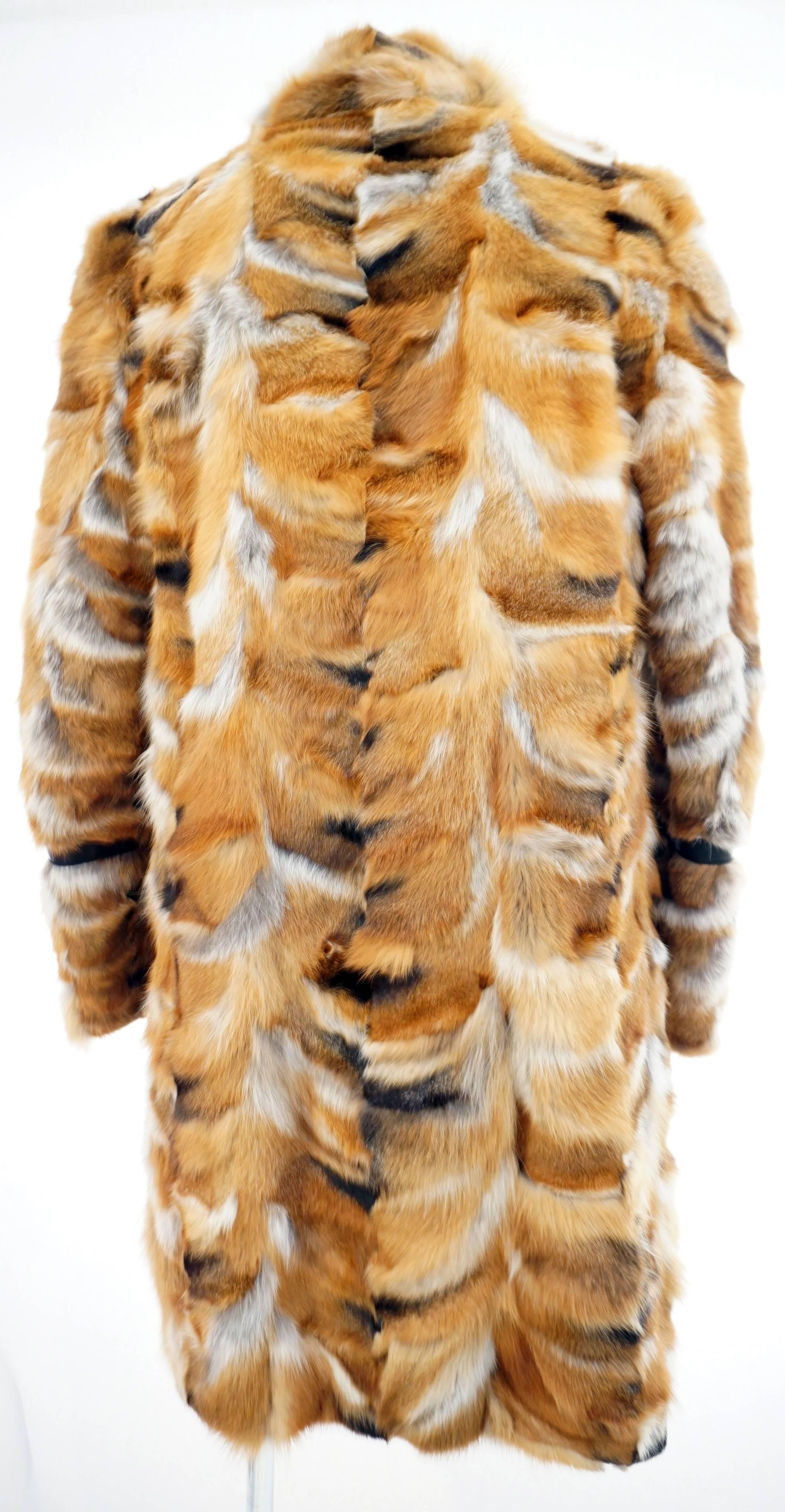 mens fox fur coat