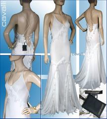 Vintage Roberto Cavalli Embellished Silk Gown