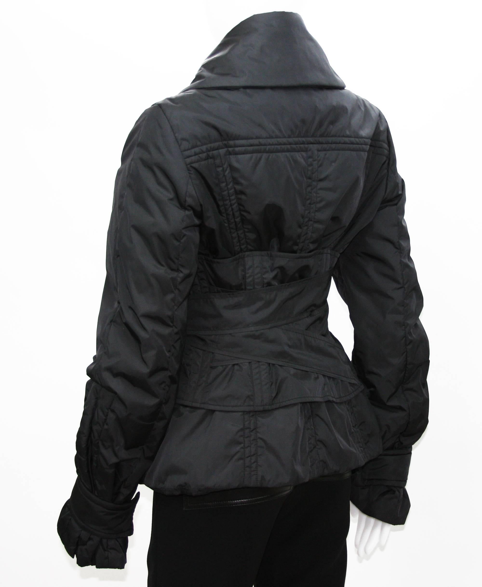 TOM FORD for GUCCI F/W 2003 COLLECTION CORSET BELT BLACK JACKET 46 - 8/10 In Excellent Condition In Montgomery, TX