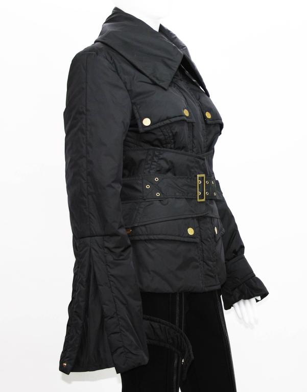 TOM FORD for GUCCI F/W 2003 COLLECTION CORSET BELT BLACK JACKET 46 - 8/ ...