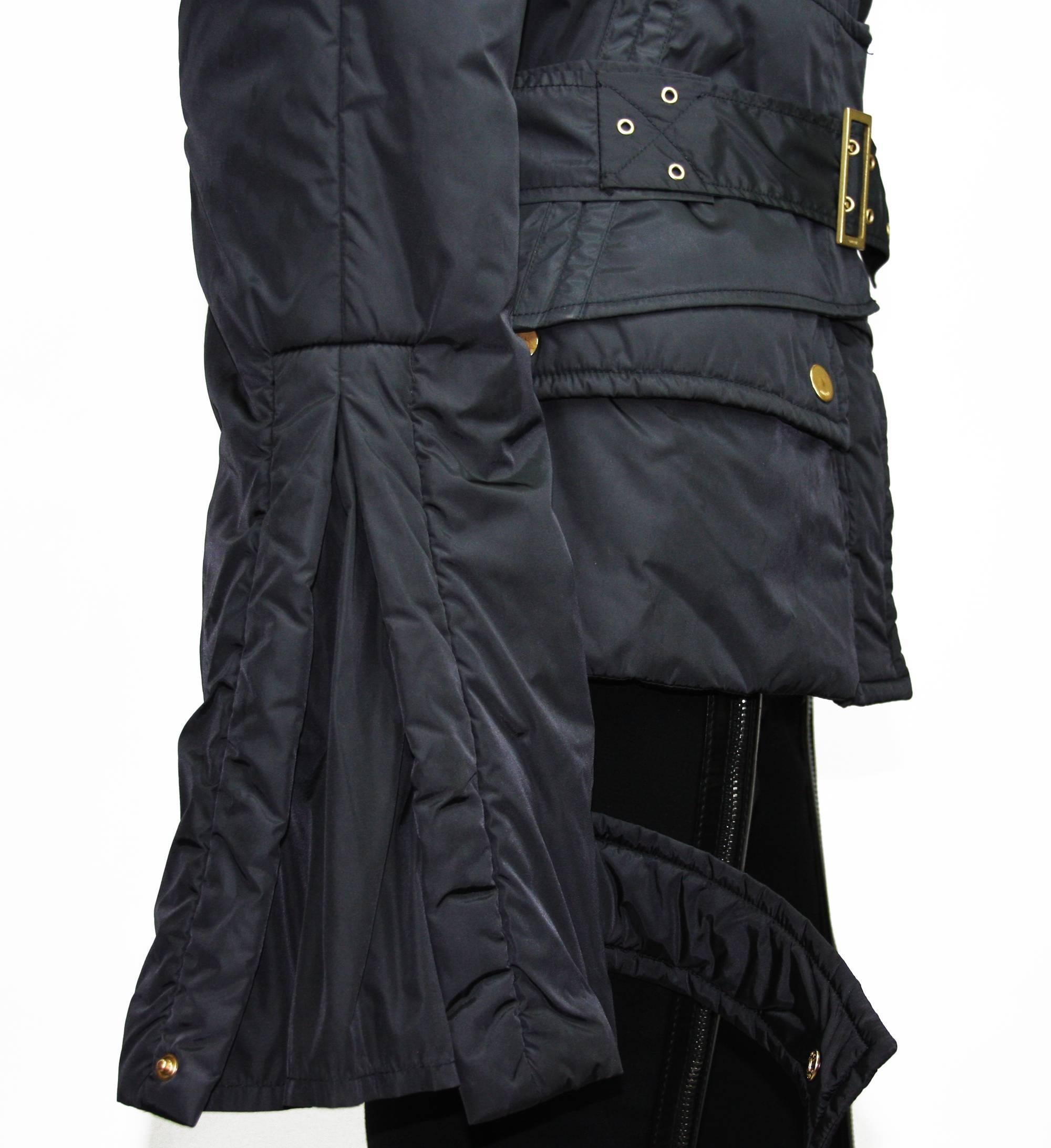 TOM FORD for GUCCI F/W 2003 COLLECTION CORSET BELT BLACK JACKET 46 - 8/10 1