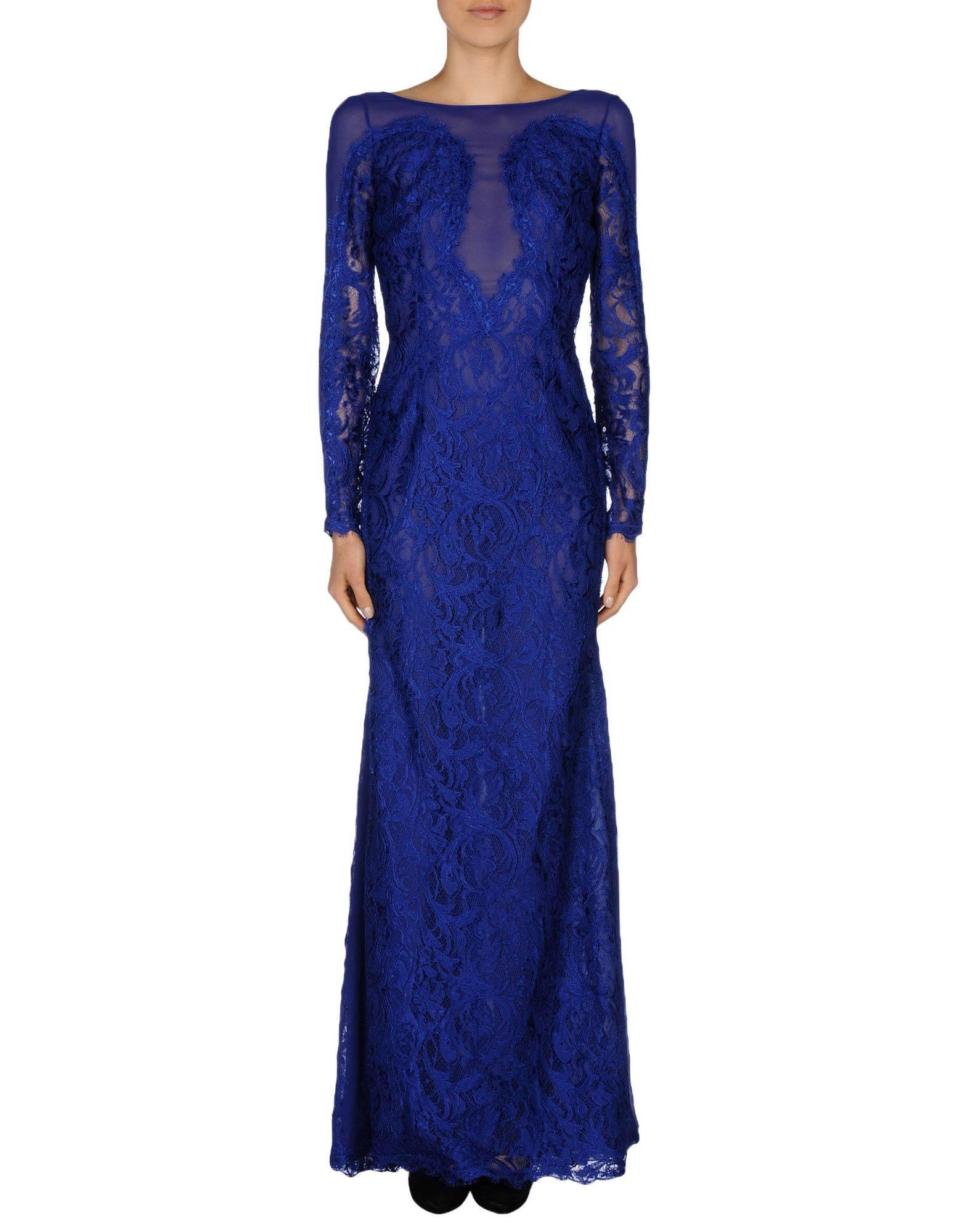 Purple New Emilio Pucci Lace Cheer Blue Dress Gown It.40