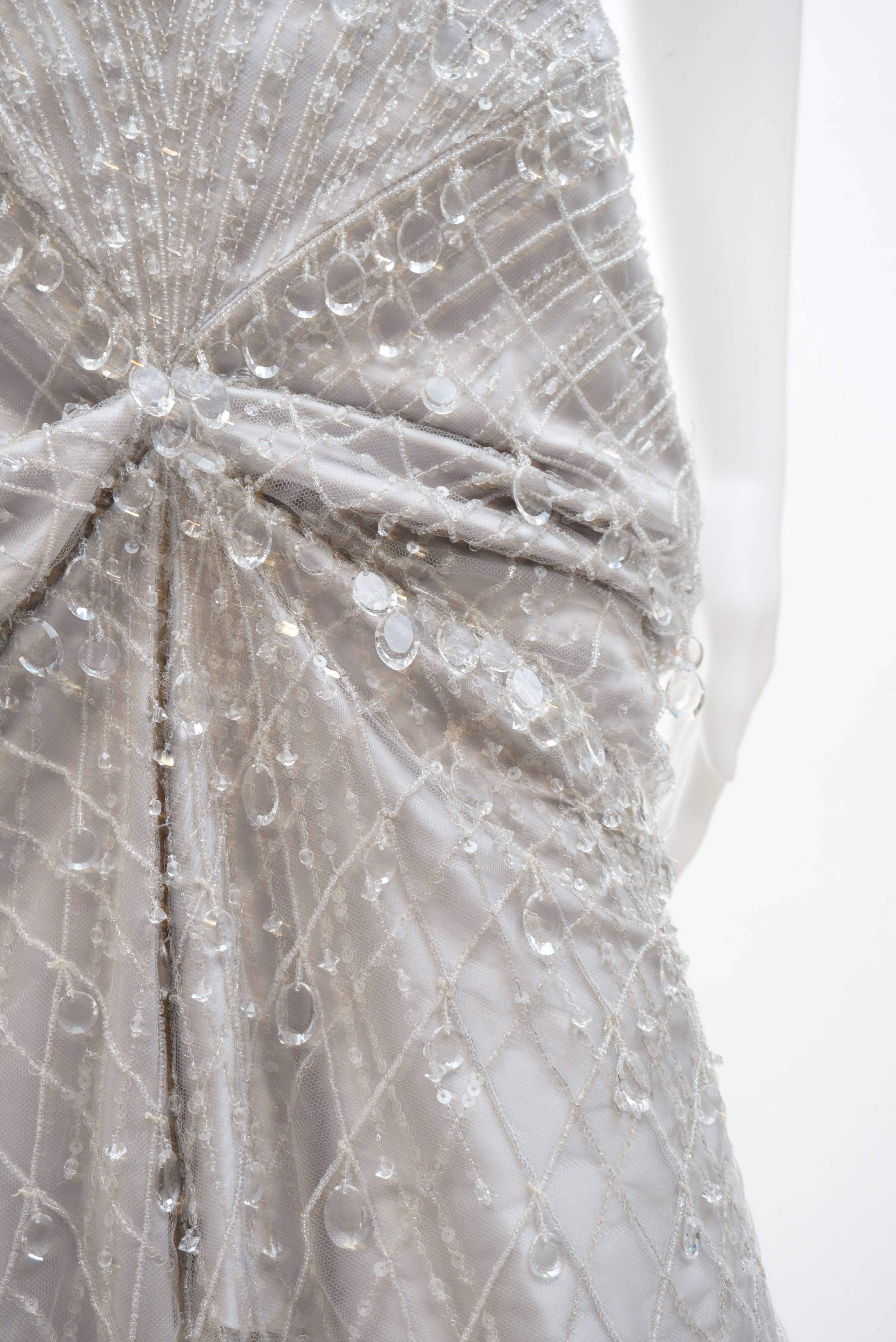 Gray Vintage Gucci Crystal embellished dress