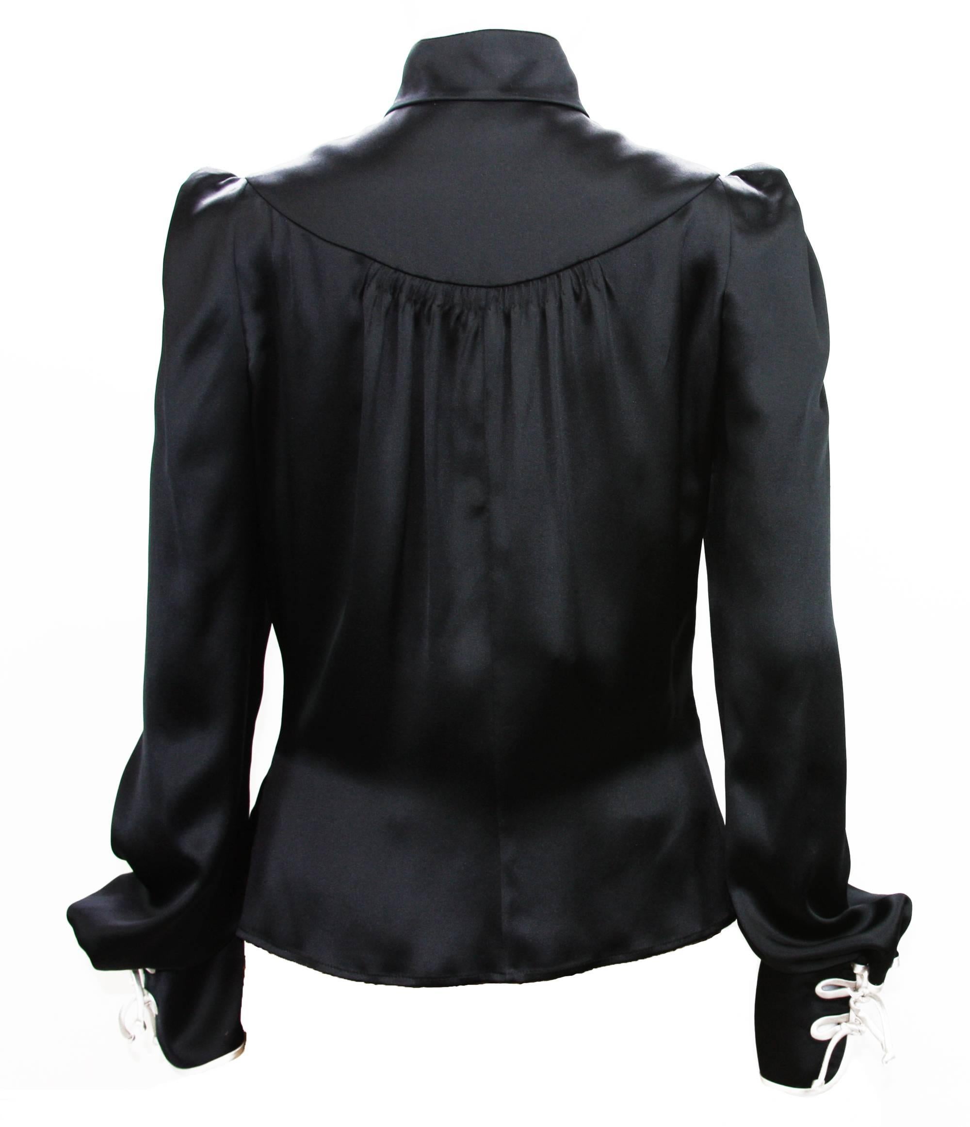 Tom Ford for Yves Saint Laurent F/W 2004 Chinese Inspired Blouse Fr.38 2