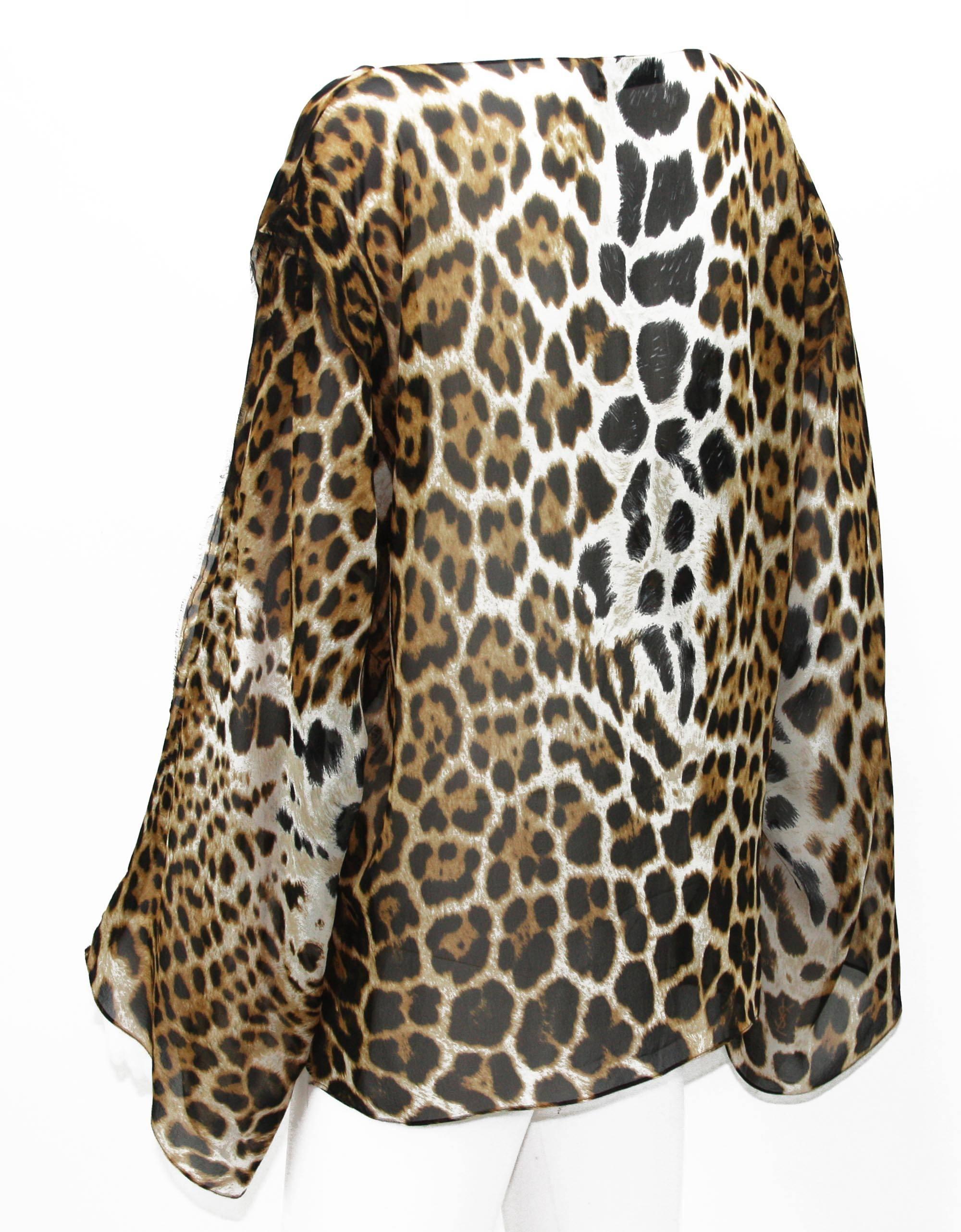 Tom Ford for Yves Saint Laurent S/S 2002 Safari Collection Silk Blouse Fr. 38 In Excellent Condition In Montgomery, TX
