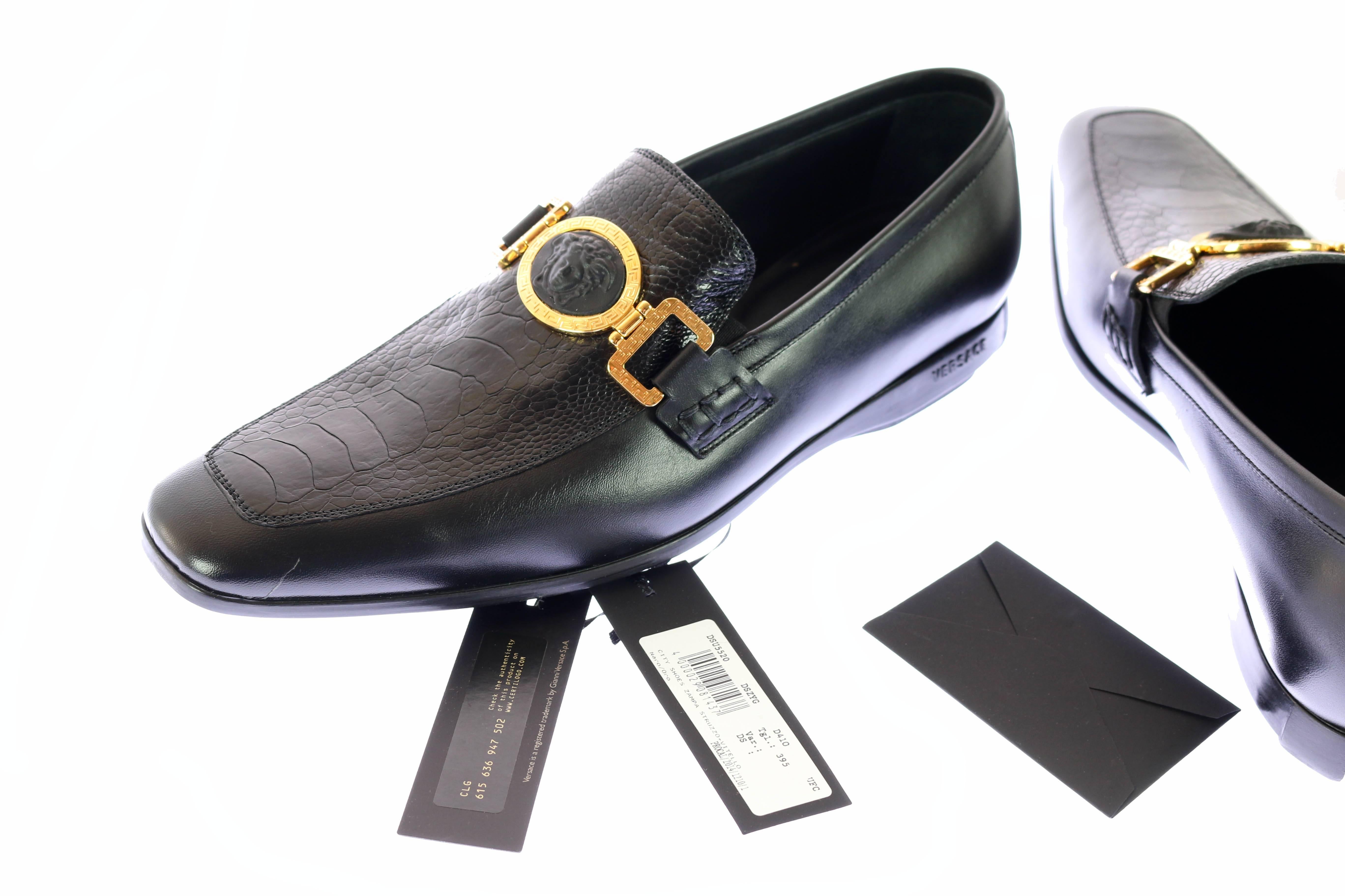 ostrich leather loafers