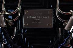 New GIANNI VERSACE COUTURE Black Patent Leather "Snap Out Of It" Bag