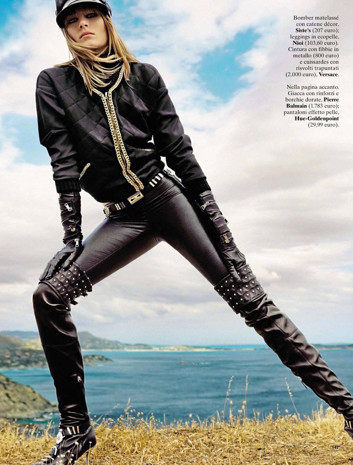VERSACE “Chelsea” Studded Black Leather Thigh High Boots For Sale at ...