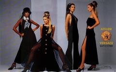 Iconic Museum-worthy GIANNI VERSACE Atelier Long Black Dress