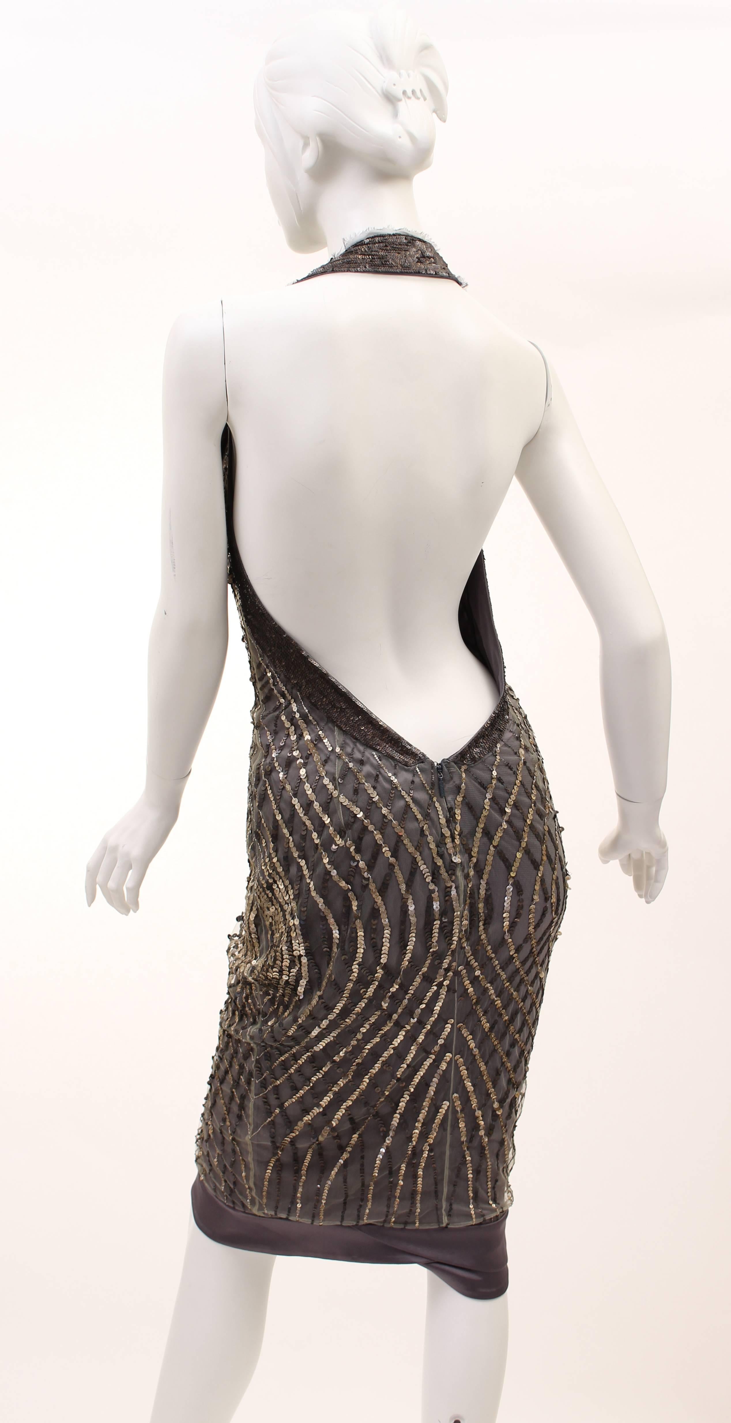 Black Gucci sequin embellished dress Sz 40