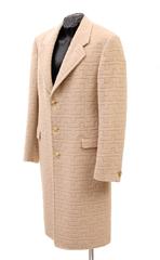 Versace Beige Textured Wool Coat for Men