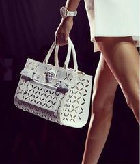 Versace Palazzo Perforated Leather Tote Bag