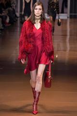 F/2014 look # 23 NEW VERSACE RED ALPAKA FUR JACKET 42 - 6