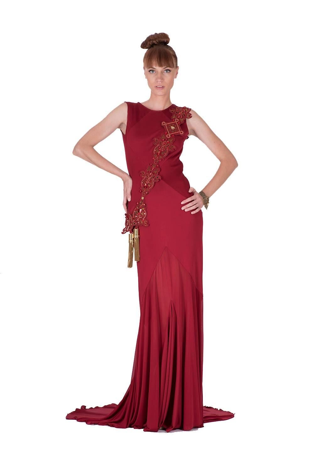 versace red dress