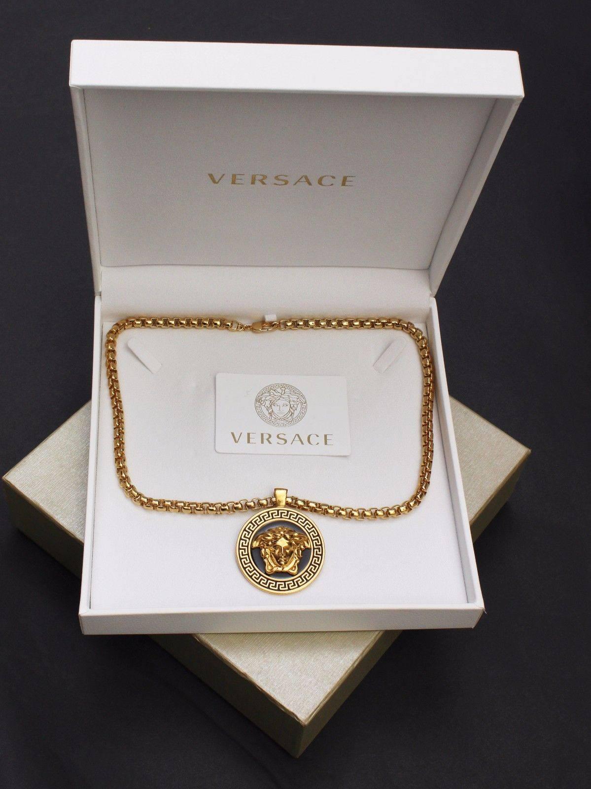 Versace Gold Medusa Medallion Chain Necklace as worn by Bruno Mars 2