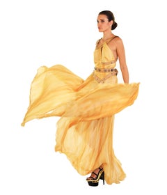 New VERSACE EMBELLISHED SILK GOWN 40 - 4